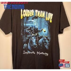 Louder Than Life Kentucky Metallic Korn Staind Concert Punk Metal Shirt Unisex